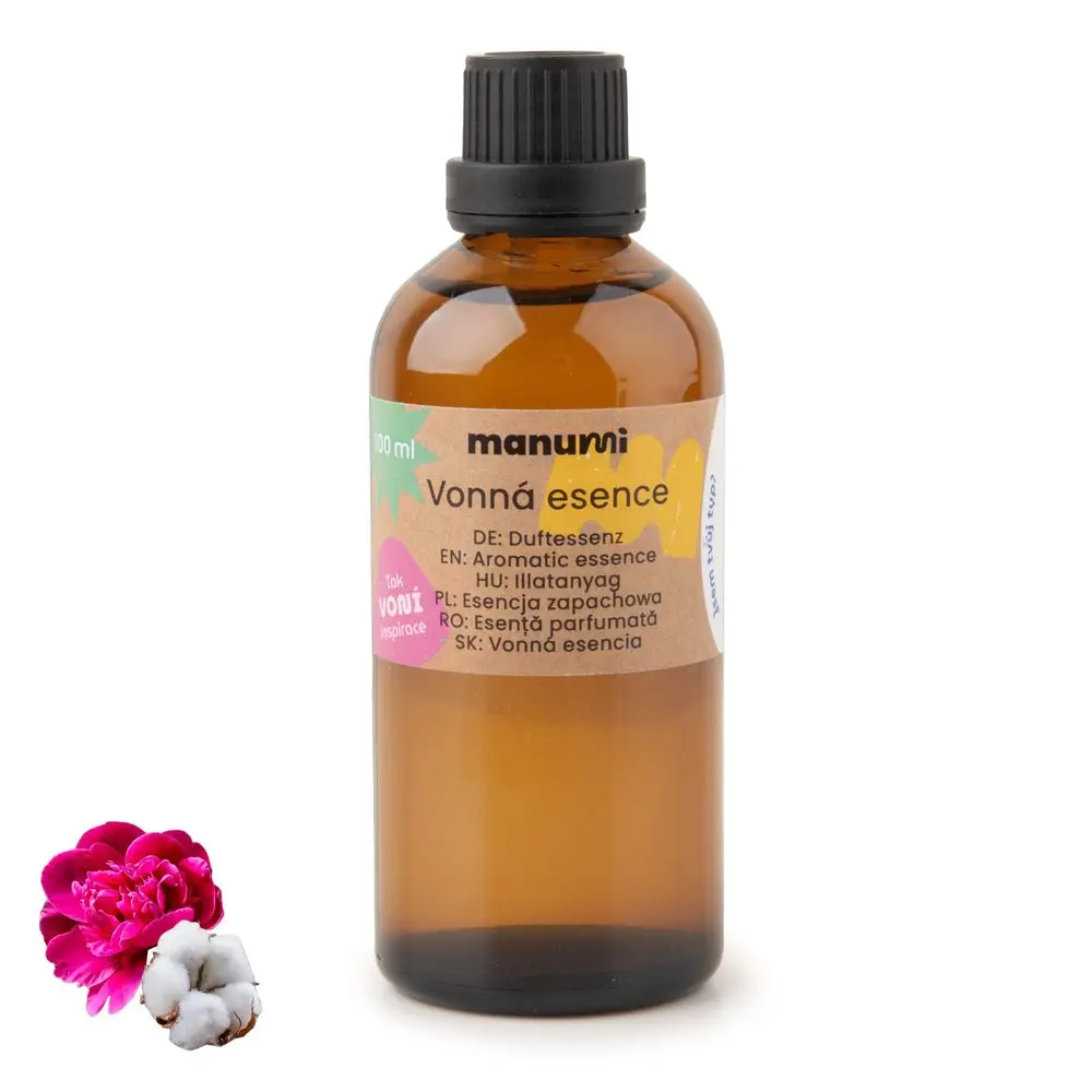 Manumi vonná esence pivoňka s bavlnou 100 ml -