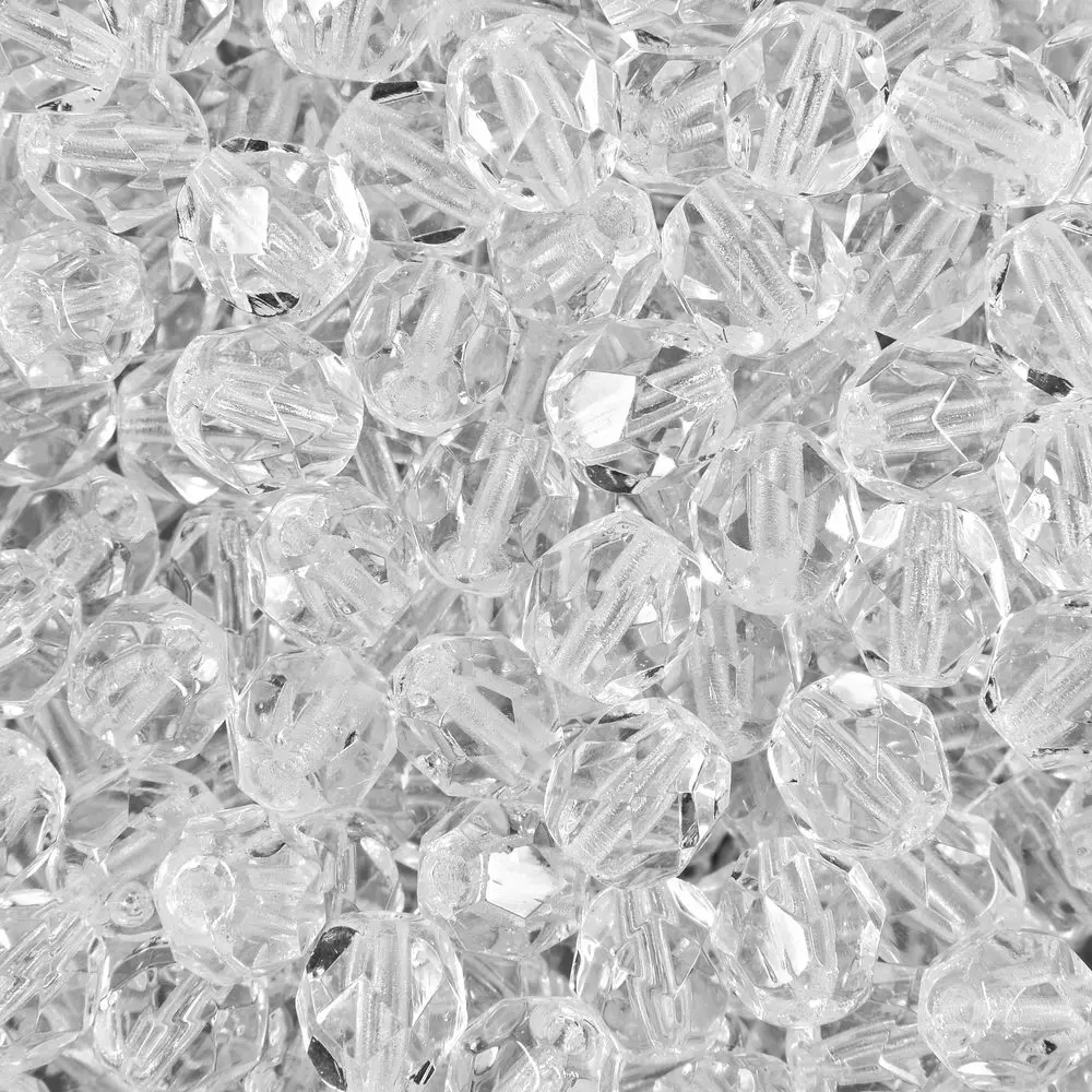 Manumi české broušené korálky 6 mm Crystal - 30 ks