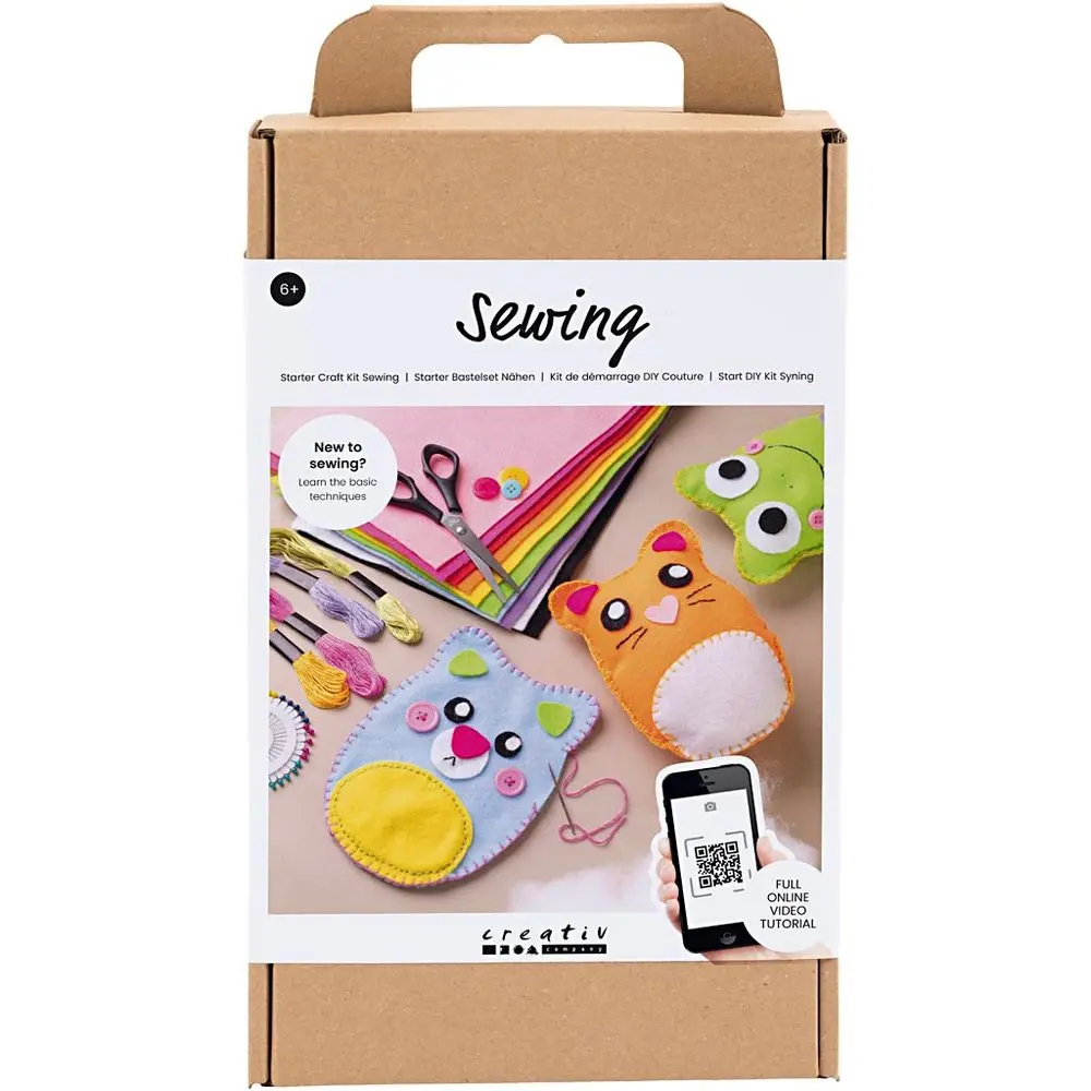 Creativ Company Kreativní sada na šití zvířátek z filcu pro začátečníky - 3 ks