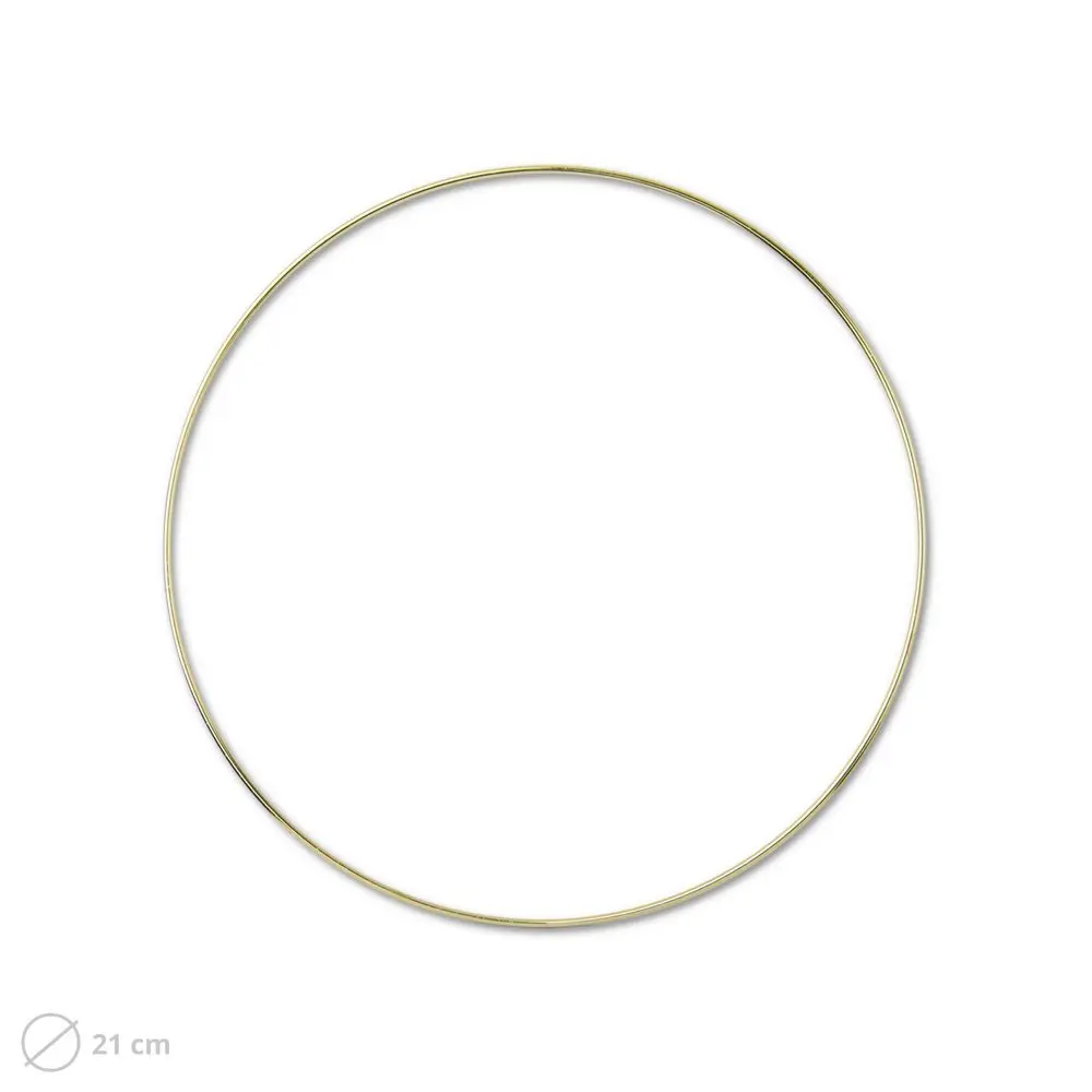 Kovový kruh na macramé 21cm - 3 ks