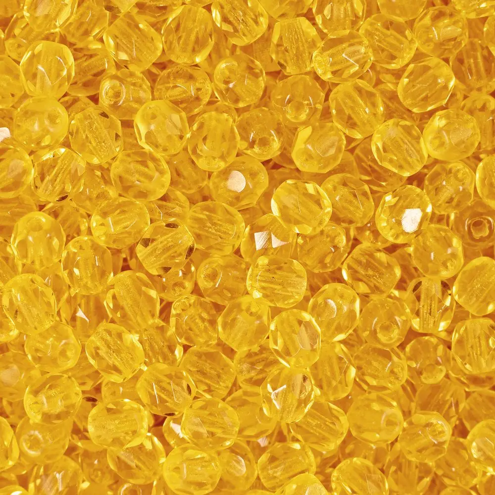 Manumi české broušené korálky 4 mm Jonquil - 45 ks