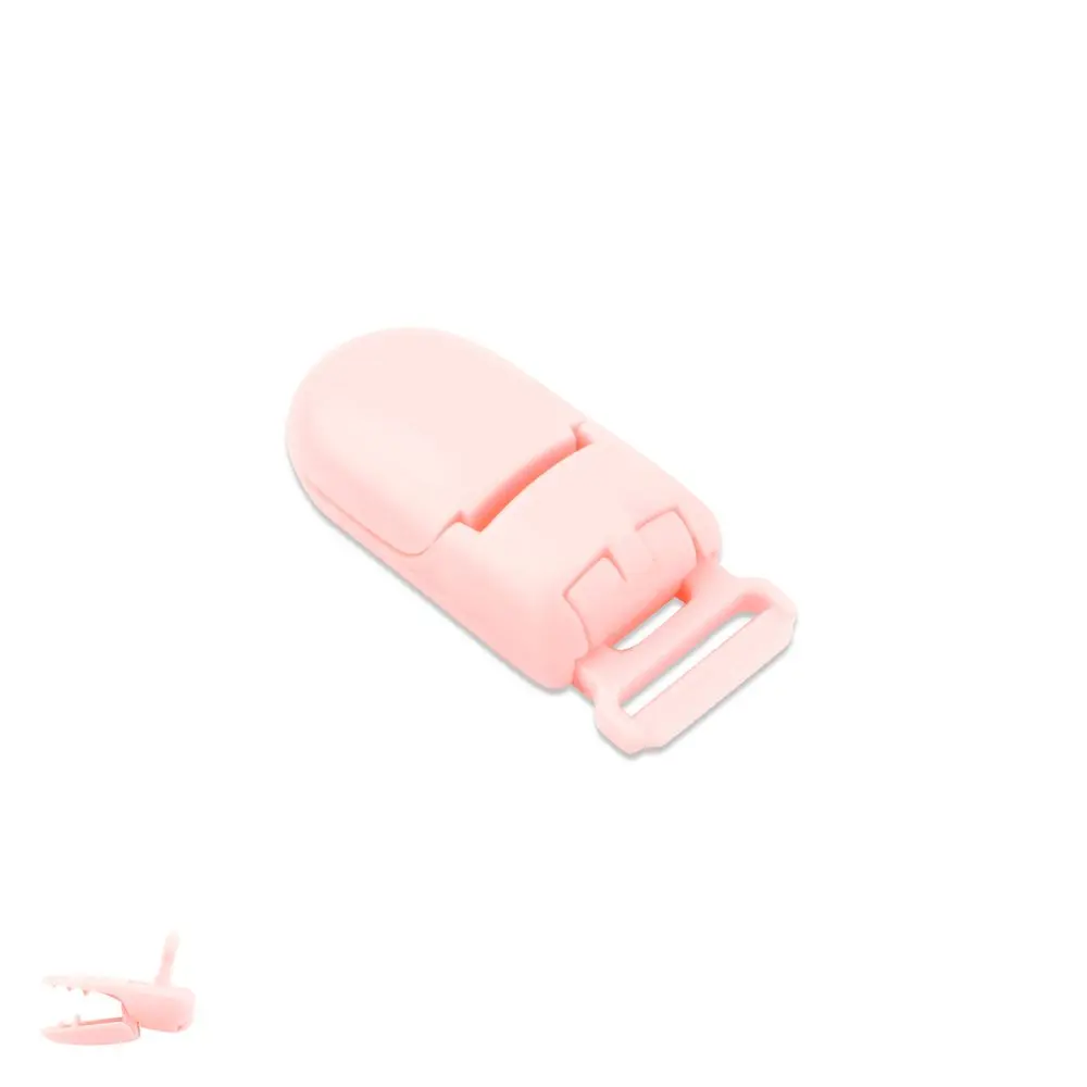 Plastový klip na dudlík 32x17,5x9 mm Baby Pink - 1 ks