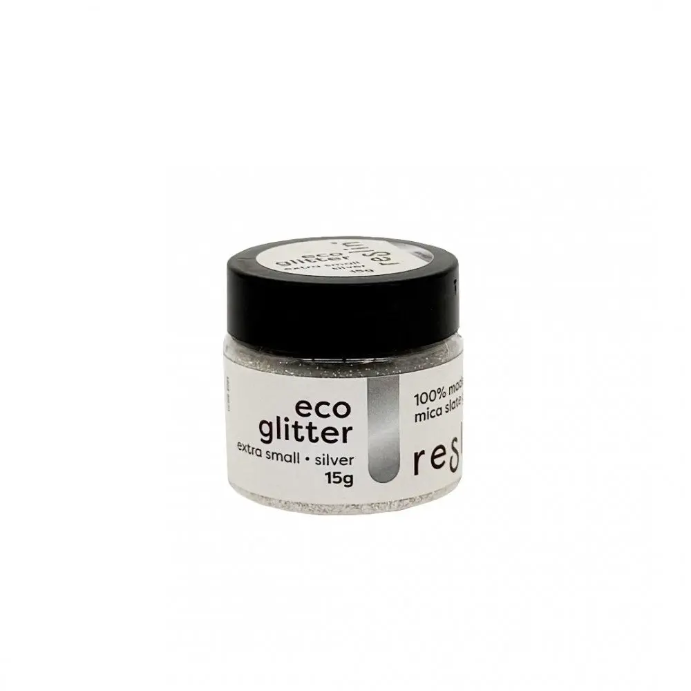 Reslin® Reslin eco glitry do ekologické pryskyřice 15 g vel. XS v barvě stříbra - 1 ks
