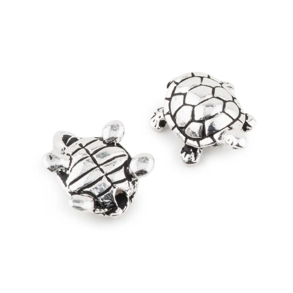 TierraCast korálek Turtle starostříbrný - 1 ks