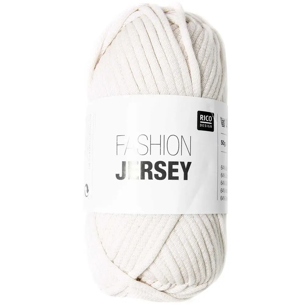 Rico design háčkovací šňůra Fashion Jersey odstín 001 bílá - 3 ks