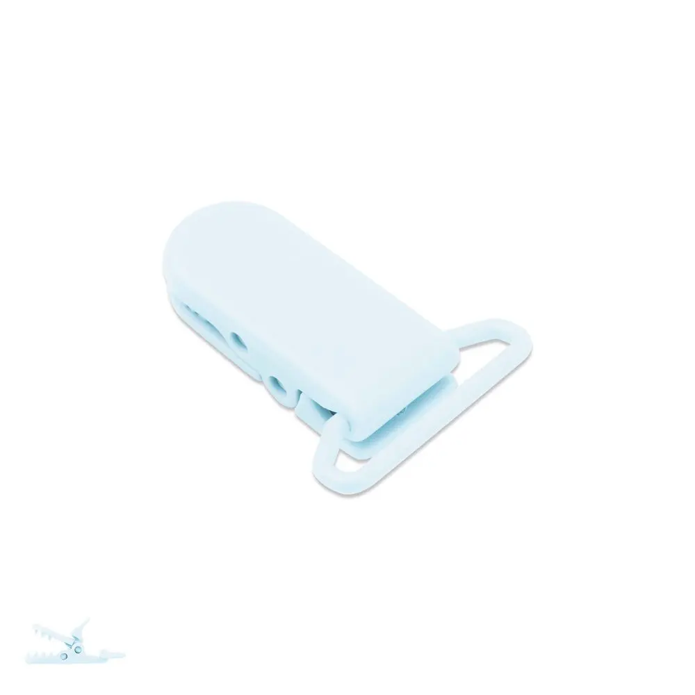 Plastový klip na dudlík 37x16x9 mm Pastel Blue - 10 ks