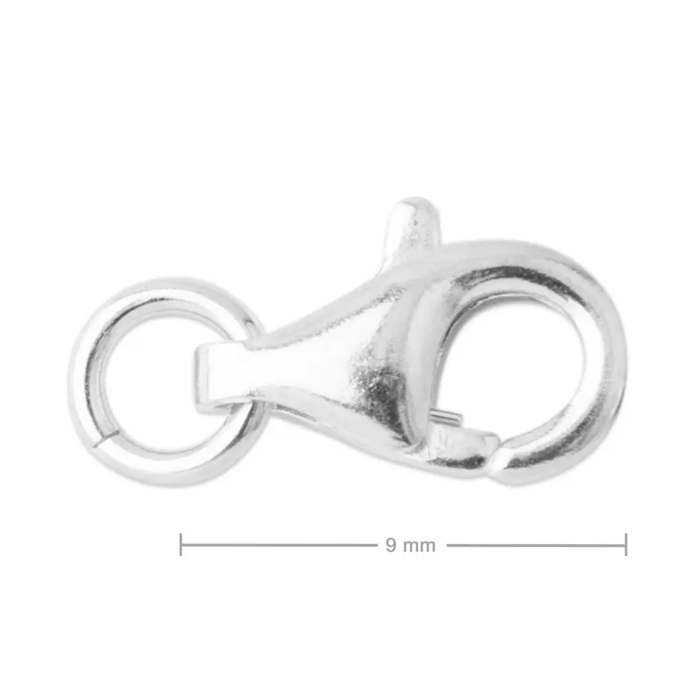 Stříbrná karabinka 9 mm -