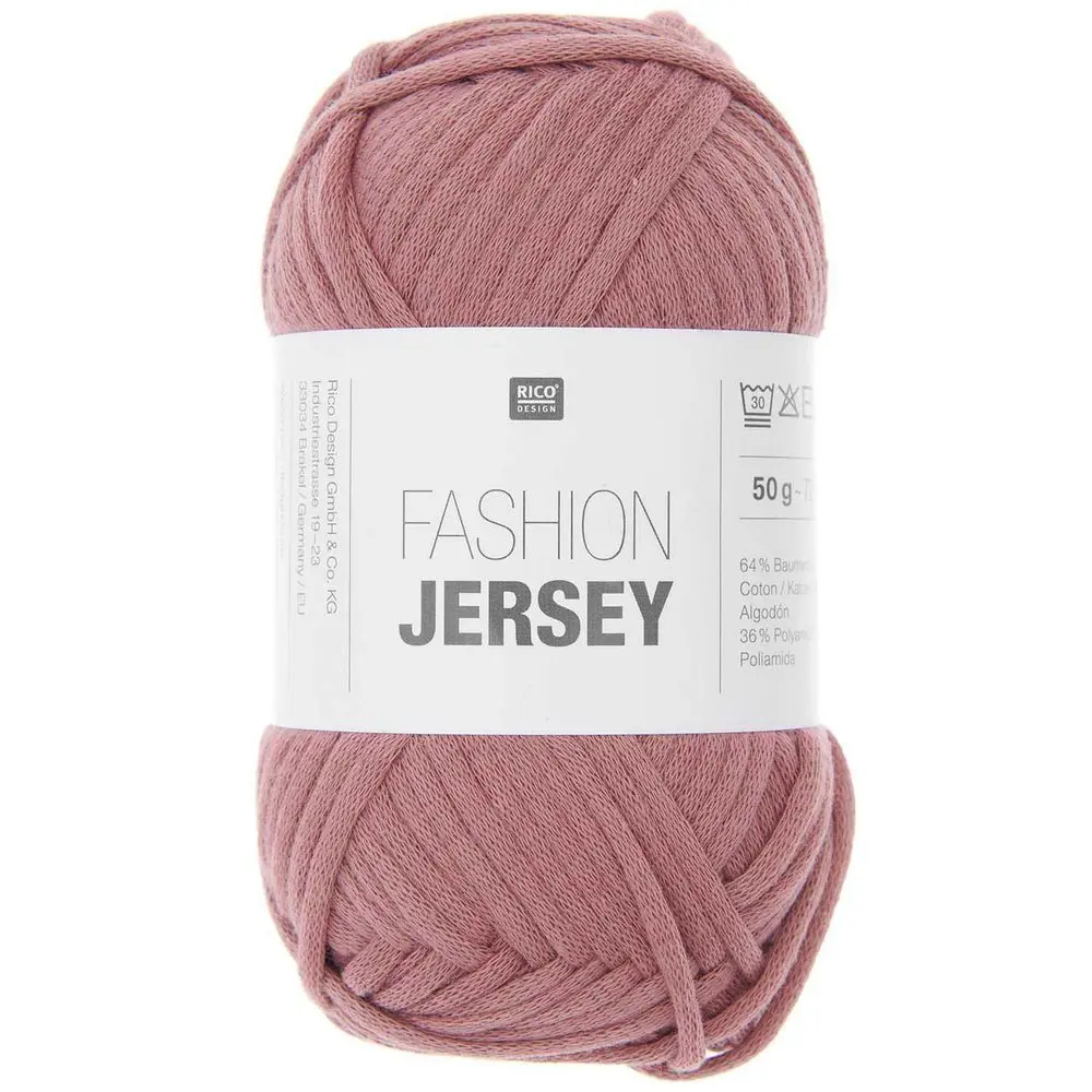 Rico design háčkovací šňůra Fashion Jersey odstín 024 starorůžová -