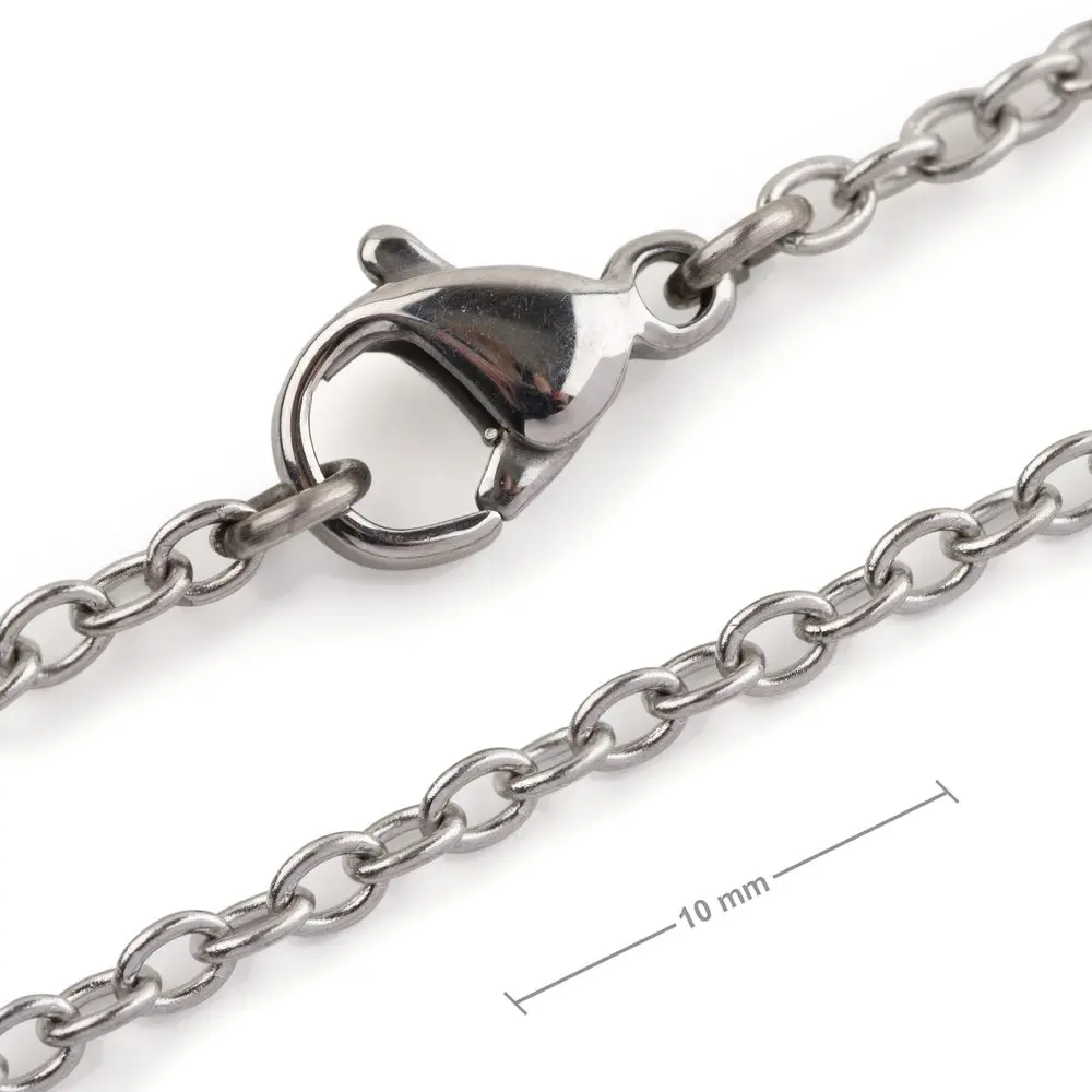 Bižuterní řetízek z chirurgické oceli s 2,5 mm okem se zapínáním 45cm - 1 ks
