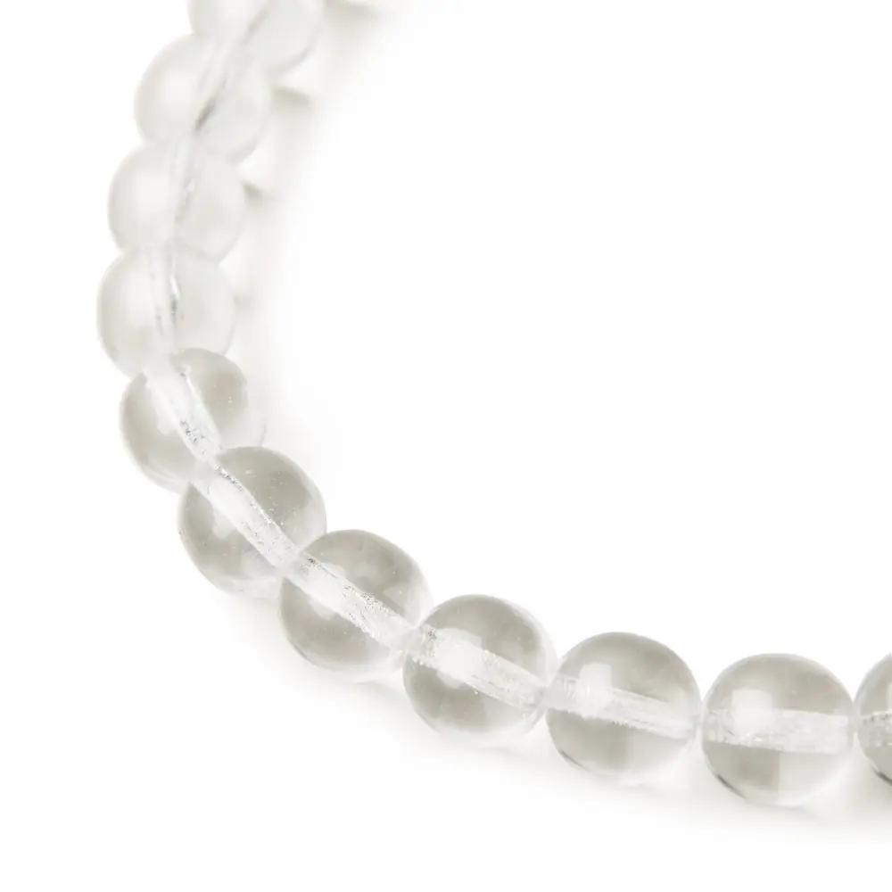 Manumi české skleněné mačkané kuličky 10 mm Crystal - 90 ks