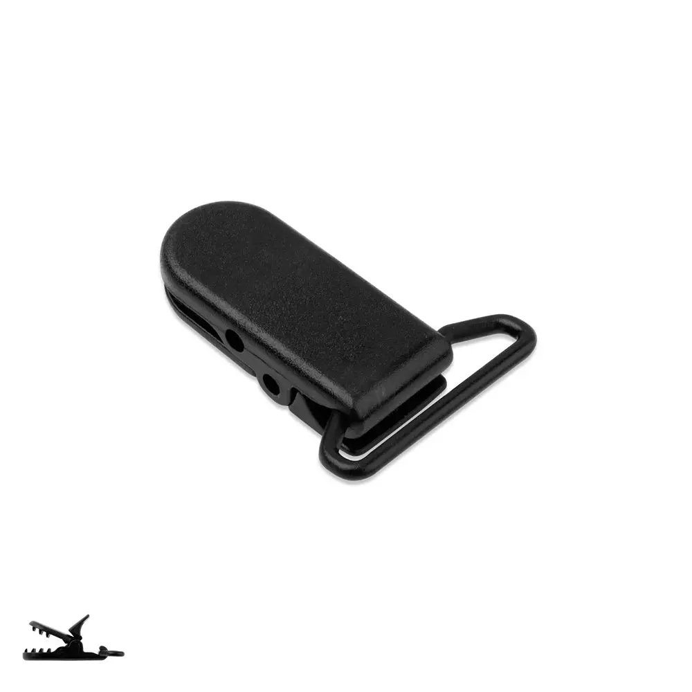Plastový klip na dudlík 37x16x9 mm Black - 1 ks