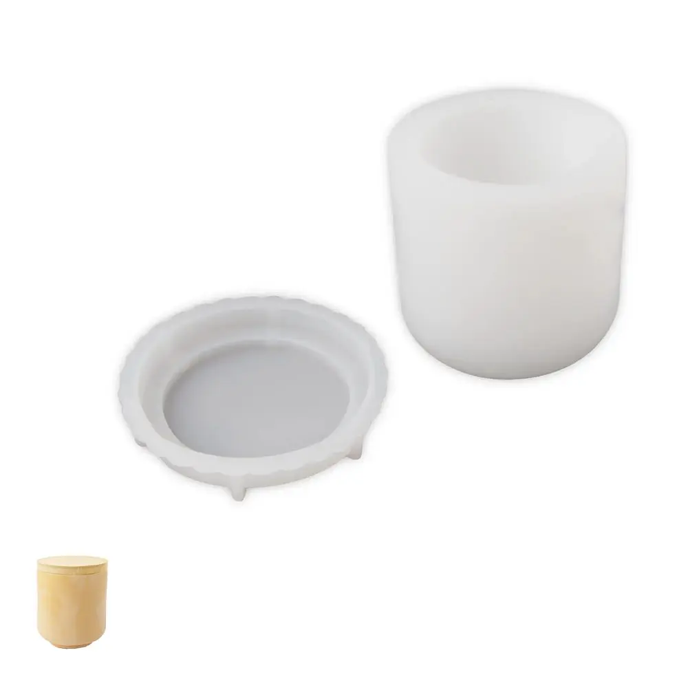 Manumi Silikonová forma pro kreativní hmoty nádoba s víčkem 77x80 mm -