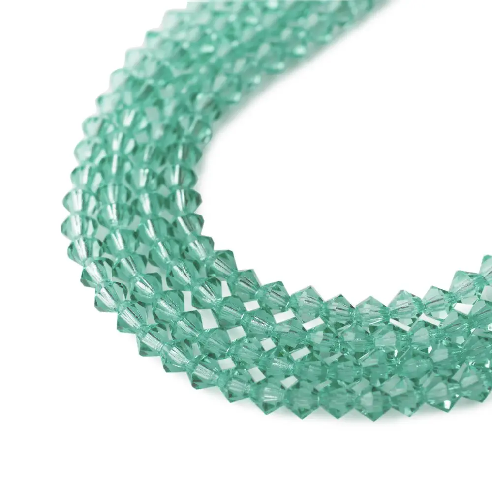 Manumi české cínové perle 4 mm Blue Zircon - 135 ks