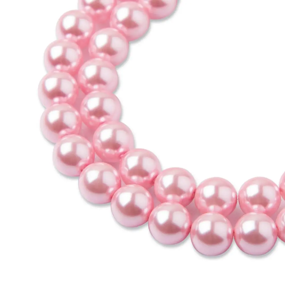 Manumi české voskové perle 8 mm Baby pink - 110 ks