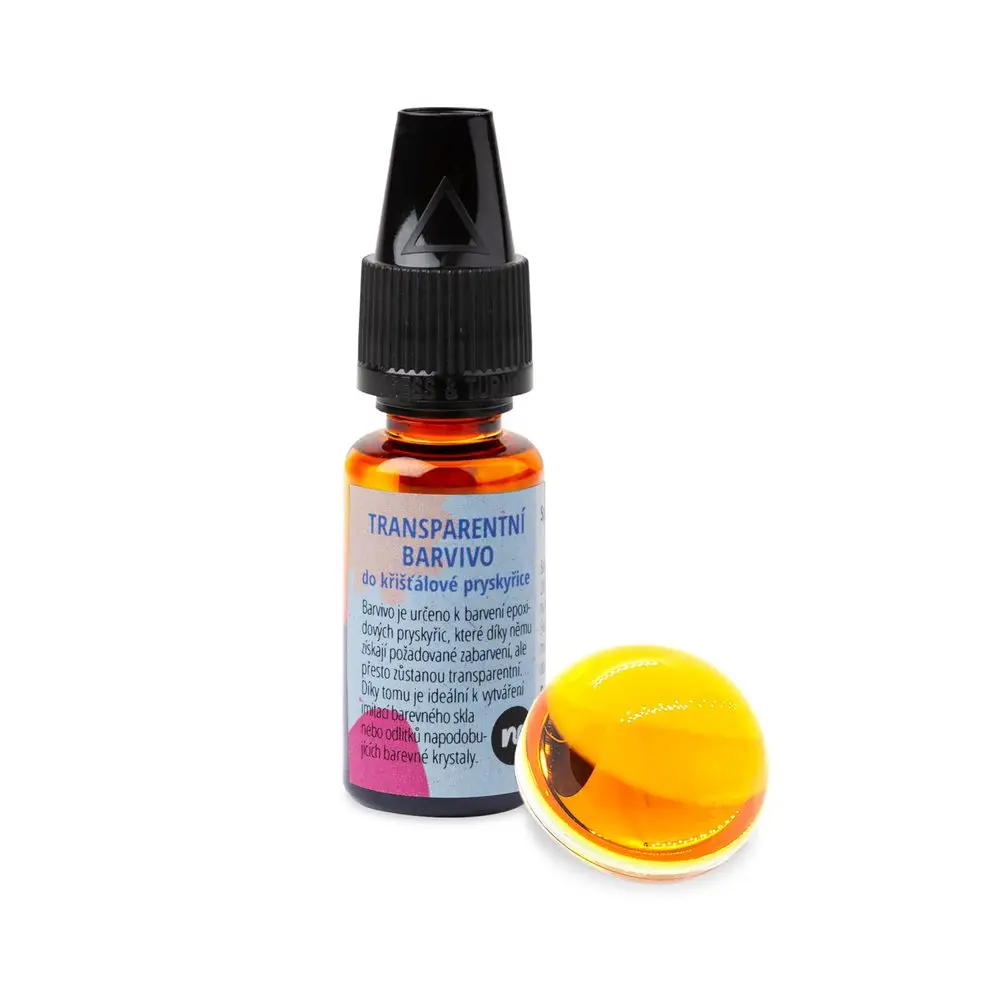 Manumi Transparentní NANO barvivo do křišťálové pryskyřice žluté 5ml - 5 ks - 5 ks