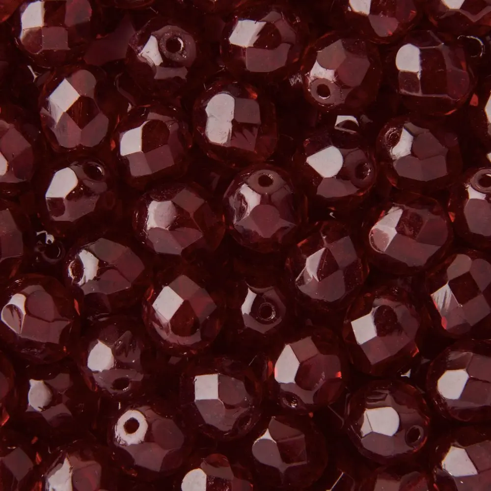 Manumi české broušené korálky 8 mm Garnet -
