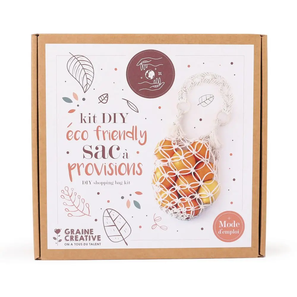 Graine Creative Kreativní sada na výrobu macramé nákupní tašky -