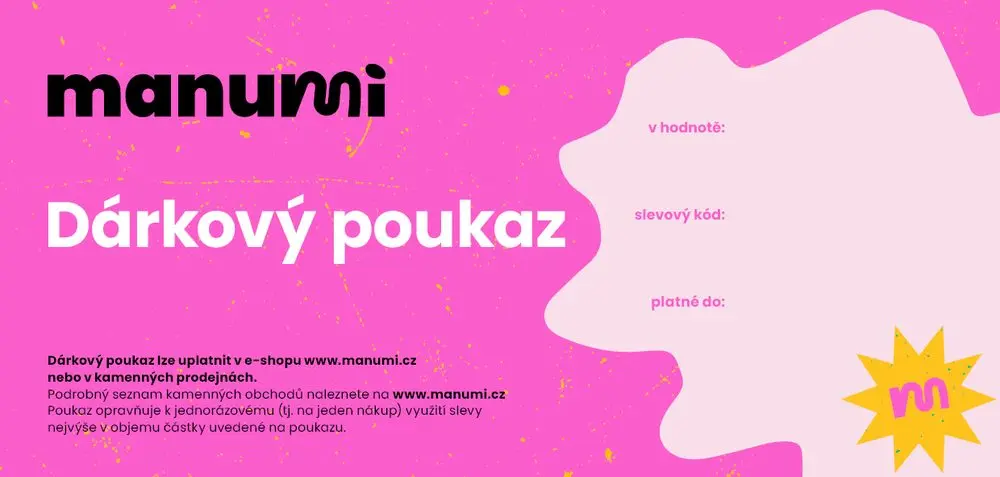 Dárkový poukaz pro Manumi.cz 200 Kč - 1 ks