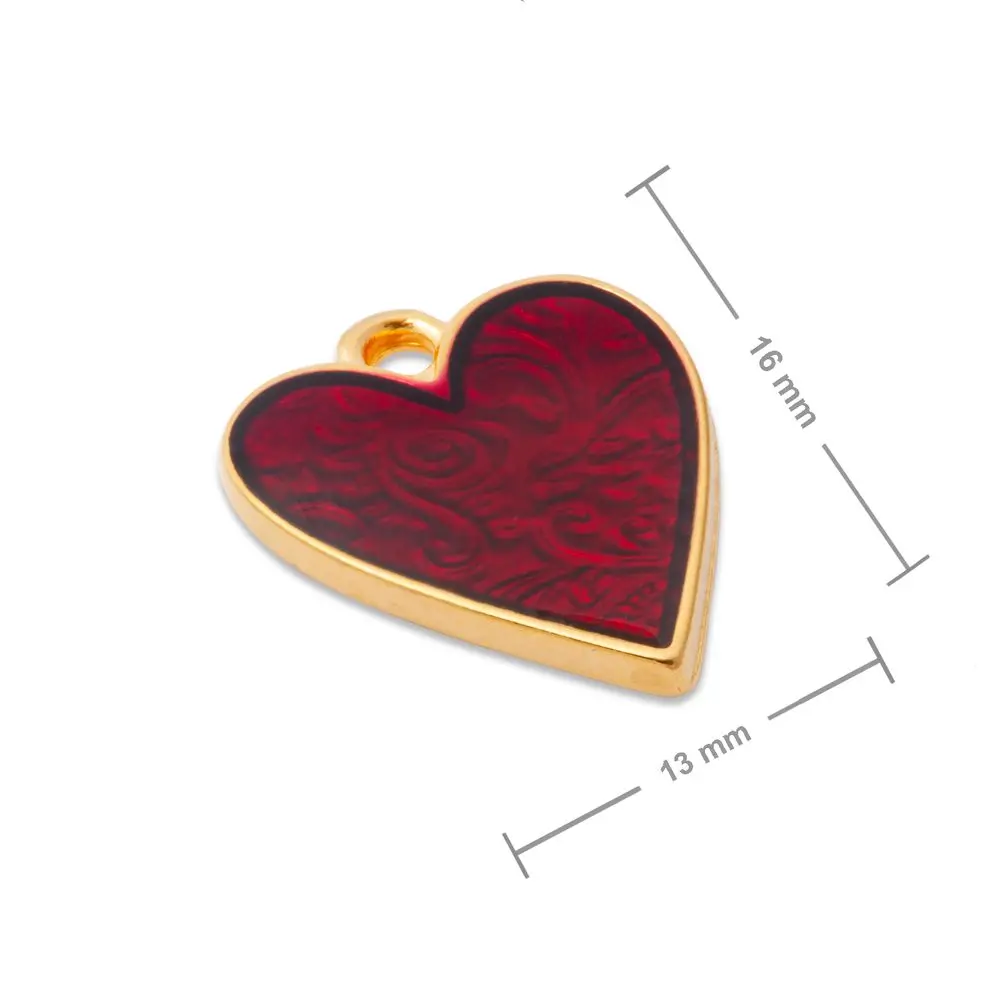 Manumi přívěsek srdce 16x13 mm pozlacený - 1 ks