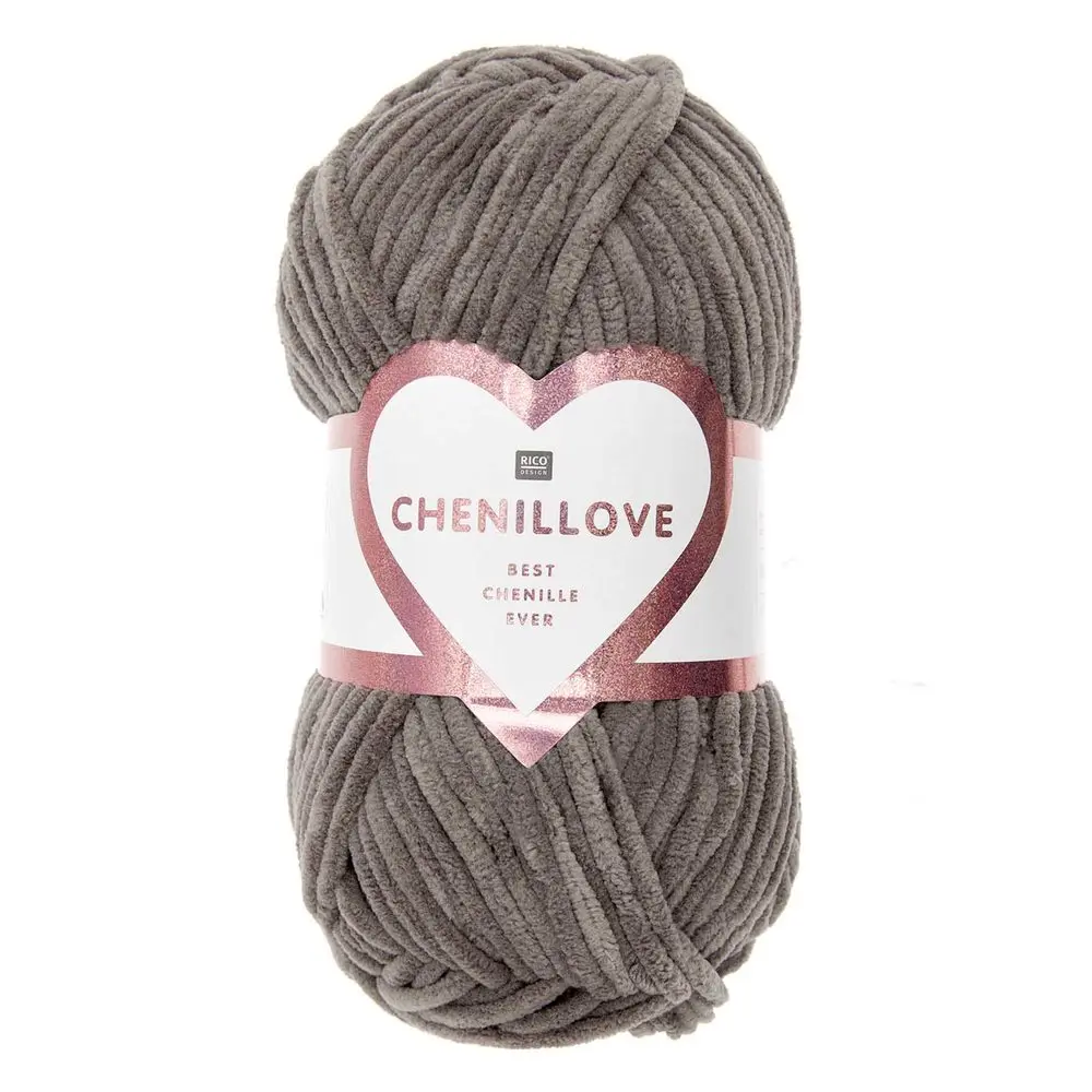 Rico Design Žinylková příze Chenillove odstín 012 hnědá - 3 ks