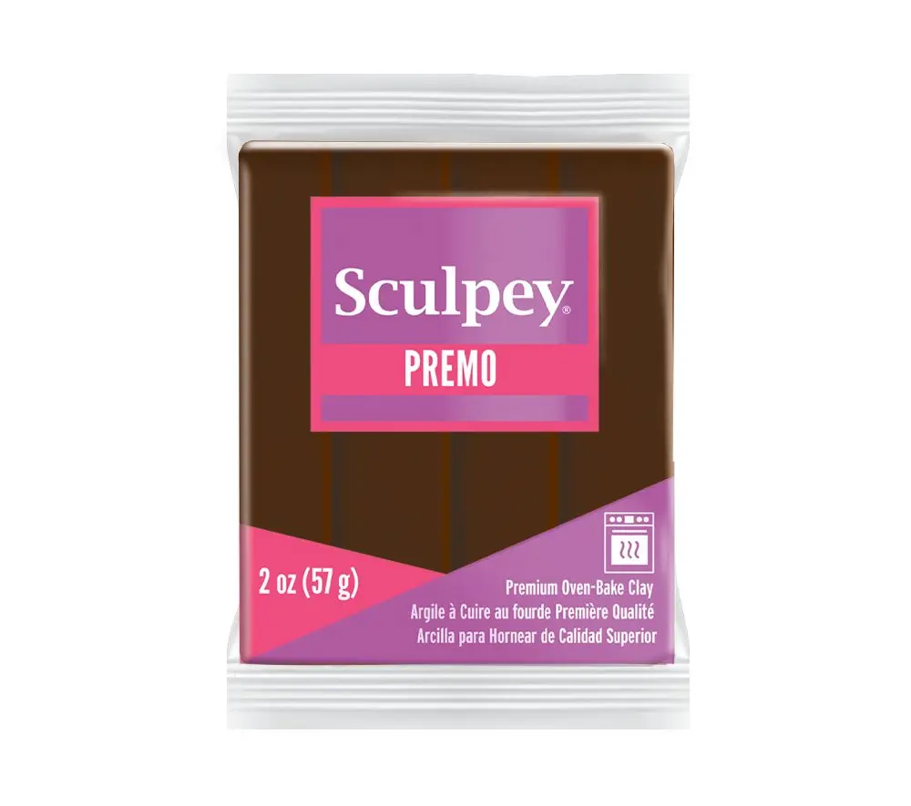 Sculpey PREMO Burnt Umber hnědá - 5 ks - 5 ks