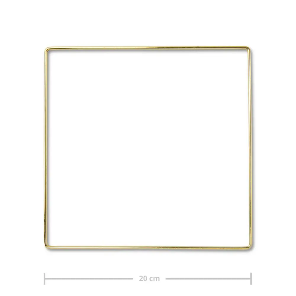 Kovový rám čtverec na macramé 20cm -