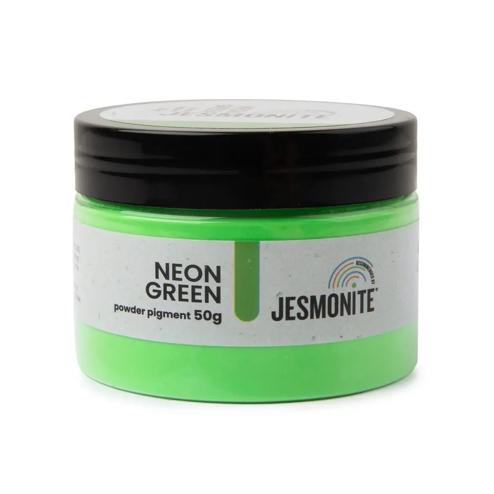 JESMONITE neonový minerální práškový pigment zelený - 1 ks