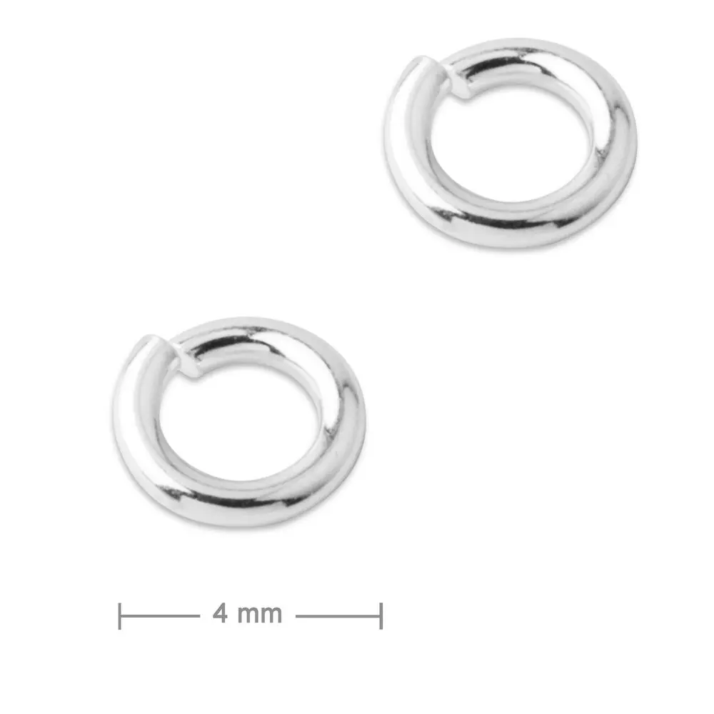 Stříbrný spojovací kroužek 4 mm -