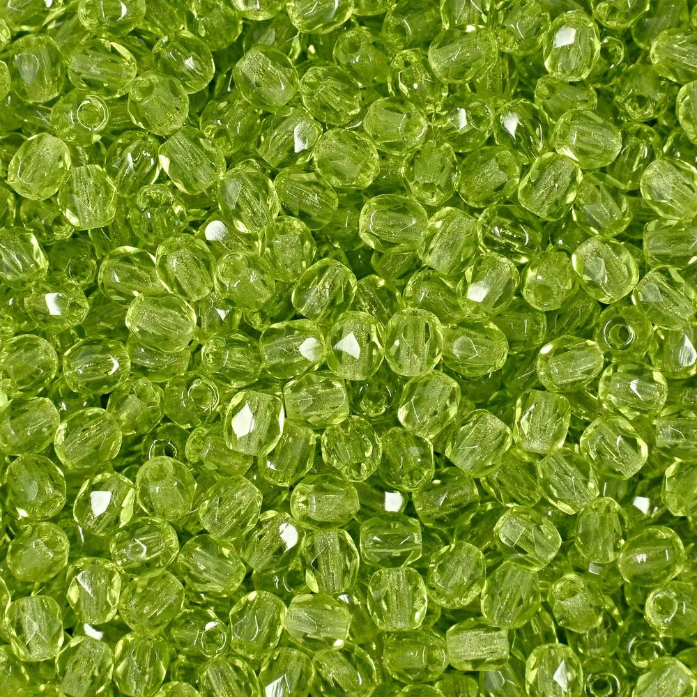 Manumi české broušené korálky 3 mm Olivine - 60 ks