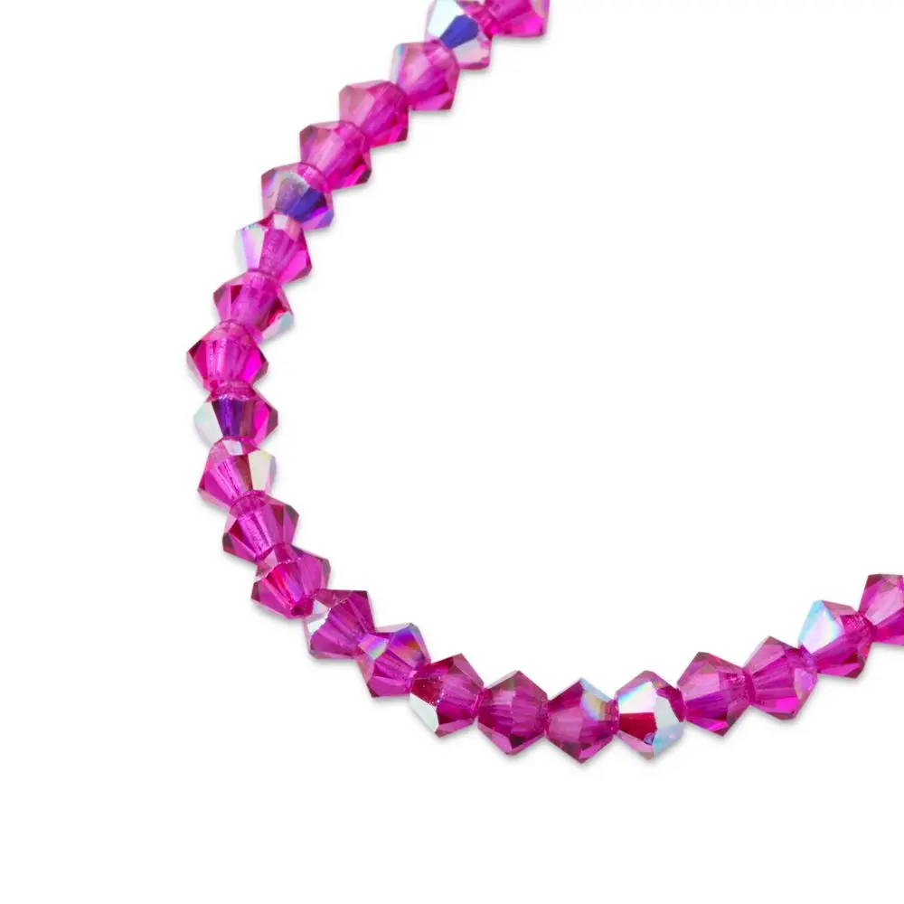 Preciosa MC perle Rondelle 3 mm Fuchsia AB - 120 ks
