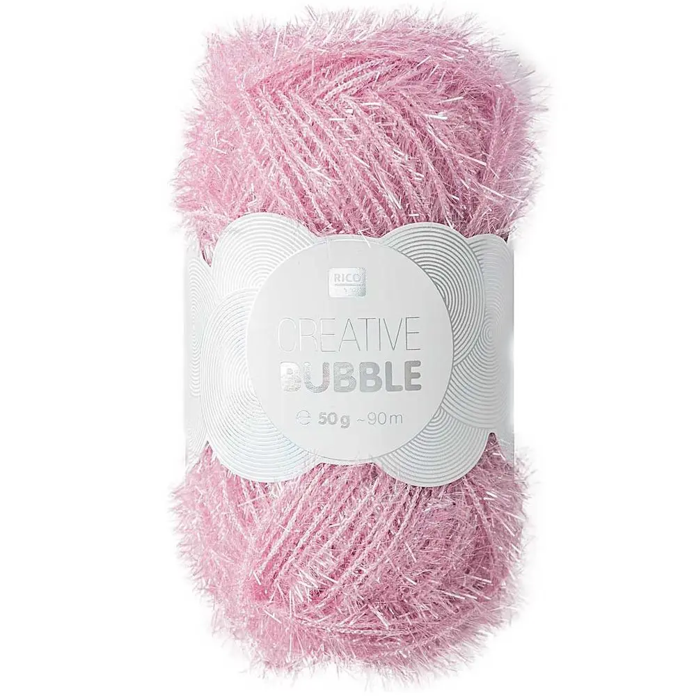 Rico design háčkovací příze na výrobu žínek Creative Bubble odstín 020 šeříková - 3 ks