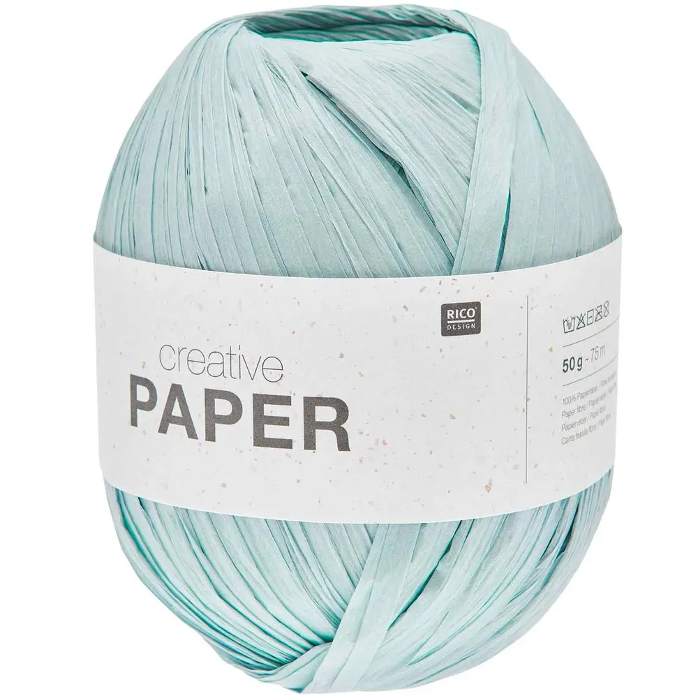 Rico design háčkovací papírová příze Creative paper odstín 007 tyrkysová - 1 ks