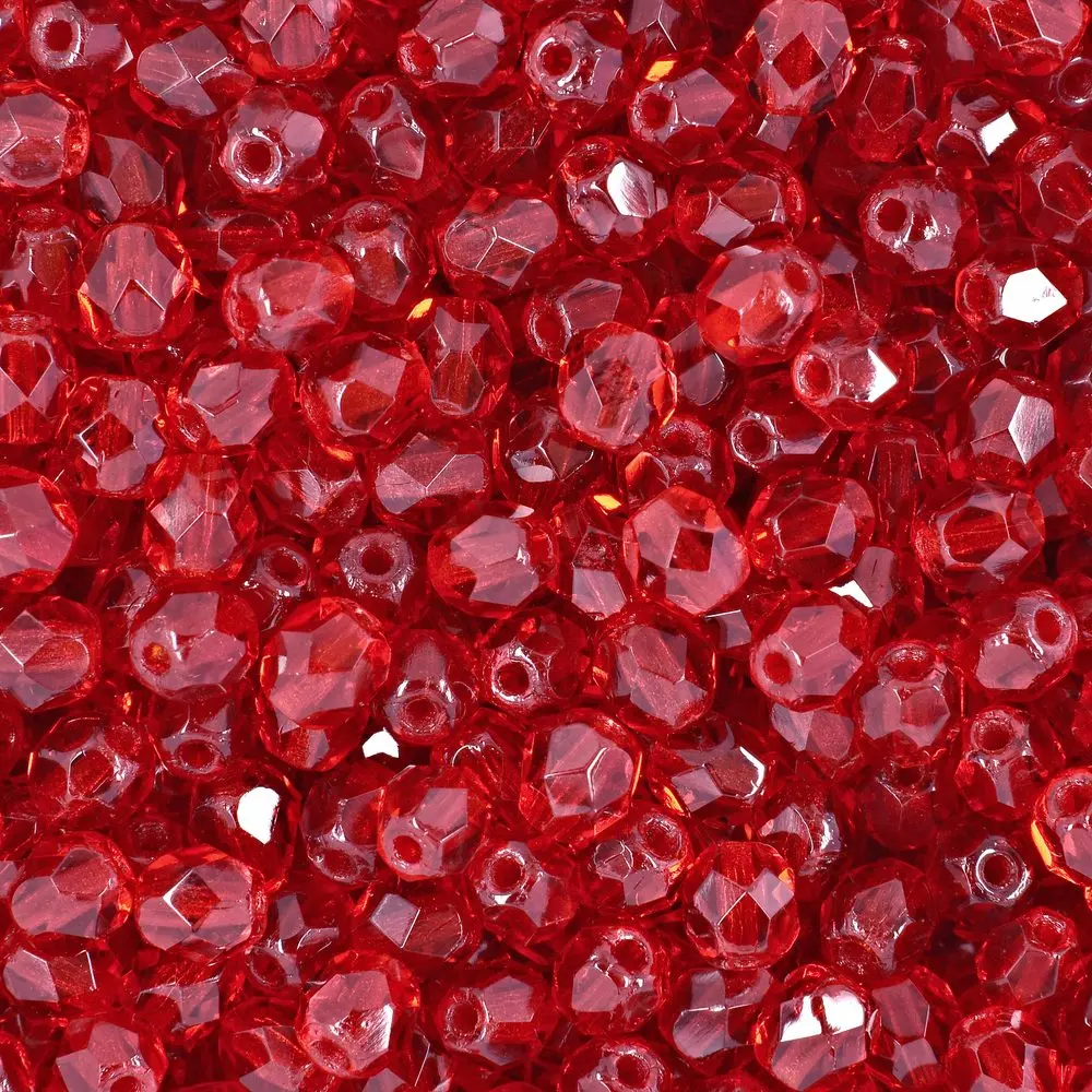Manumi české broušené korálky 4 mm Siam Ruby - 225 ks