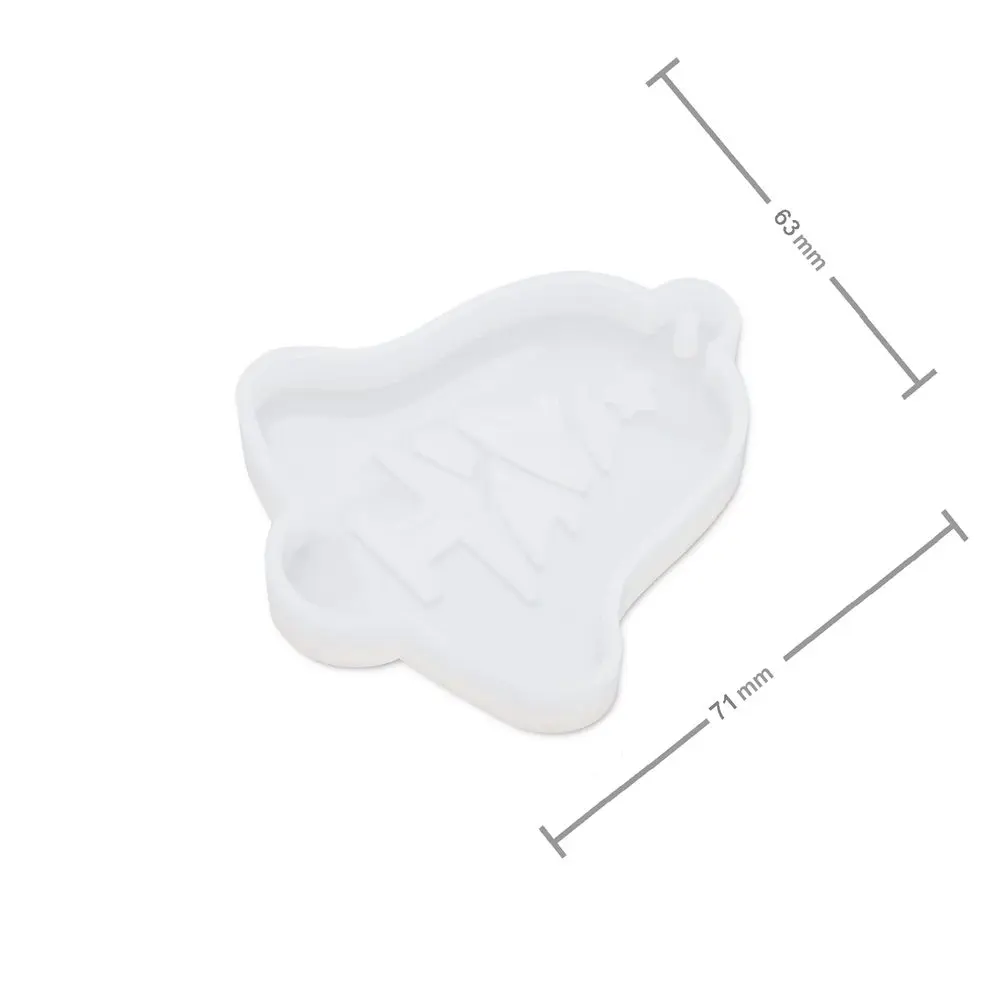 Manumi Silikonová forma na odlévání kreativní hmoty zvoneček 71x63x8mm - 1 ks
