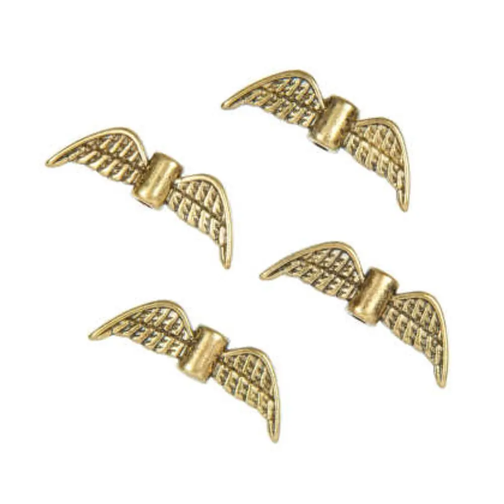 Andělská křídla 21,5x7,5x3 mm zlatá č. 12 - 20 ks