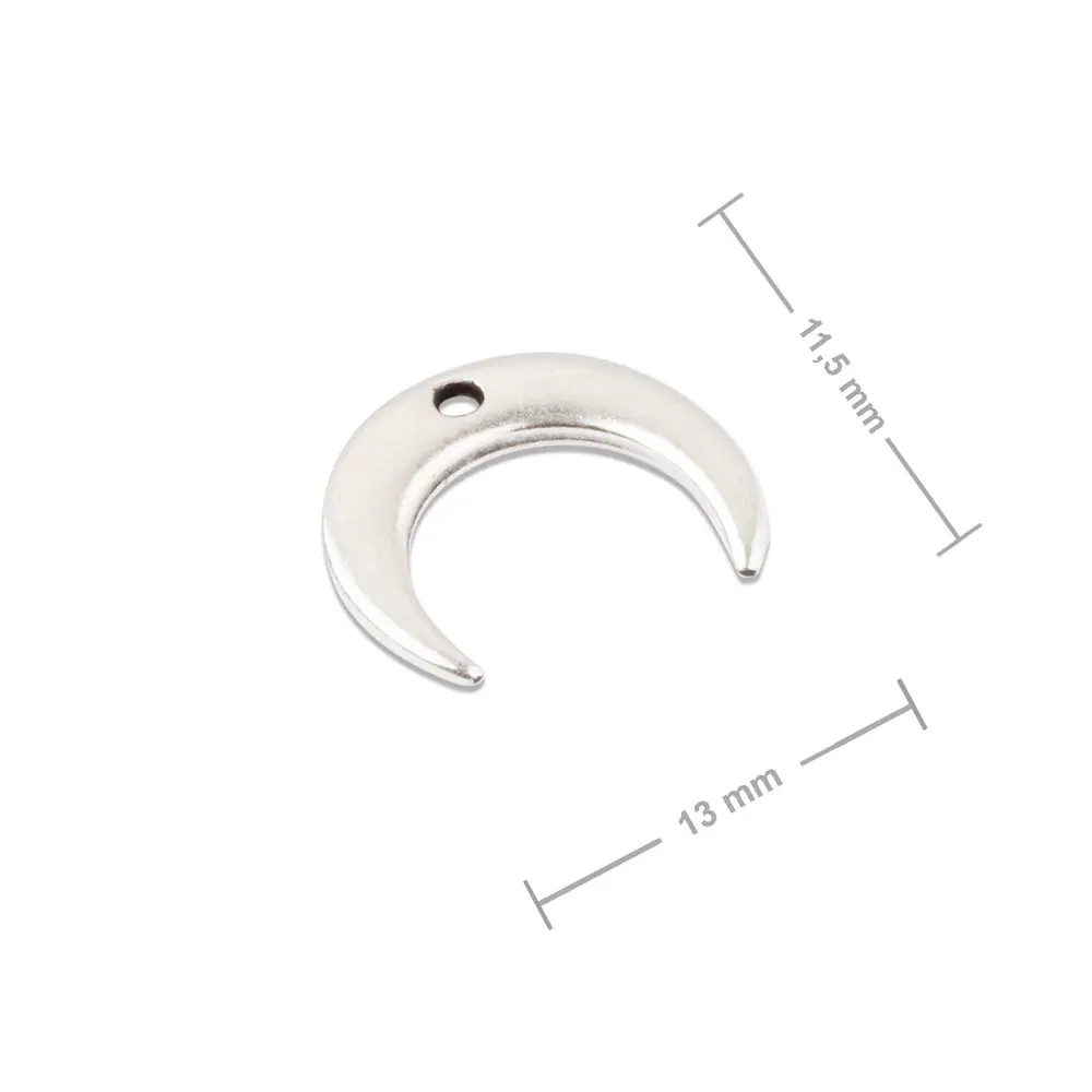 Manumi přívěsek půlměsíc 13x11,5 mm postříbřený - 1 ks