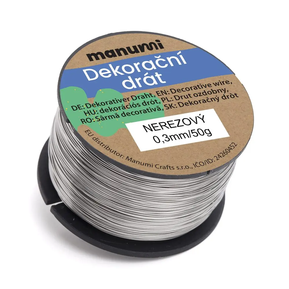 Manumi Nerezový drát 0,3 mm/50 g - 3 ks