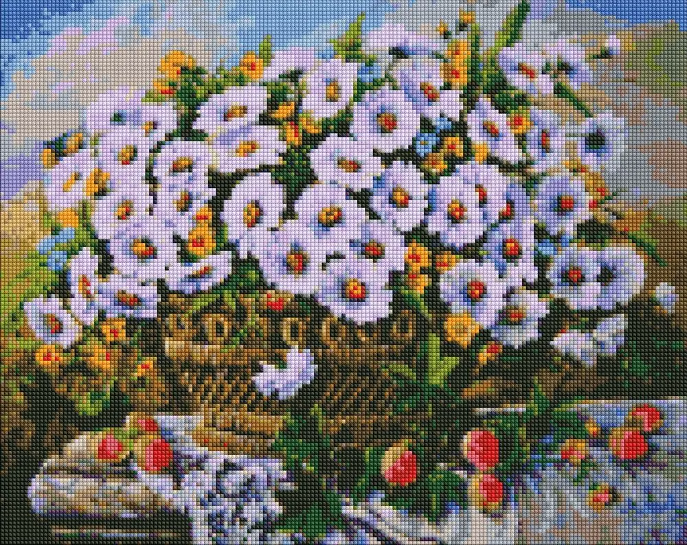 Ideyka Diamantové malování obraz letní kytice 40x50cm - 1 ks