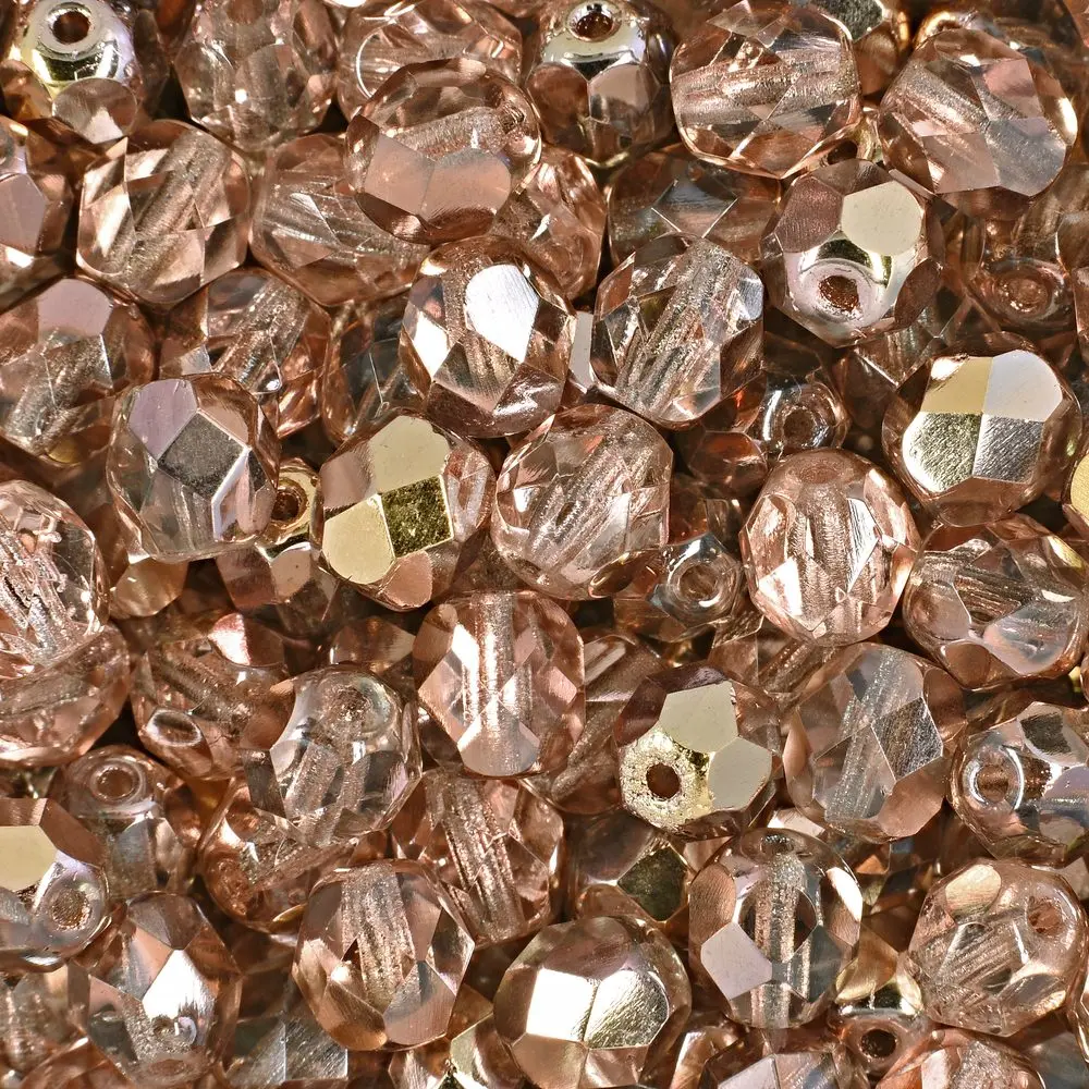 Manumi české broušené korálky 6 mm Apollo Gold - 30 ks