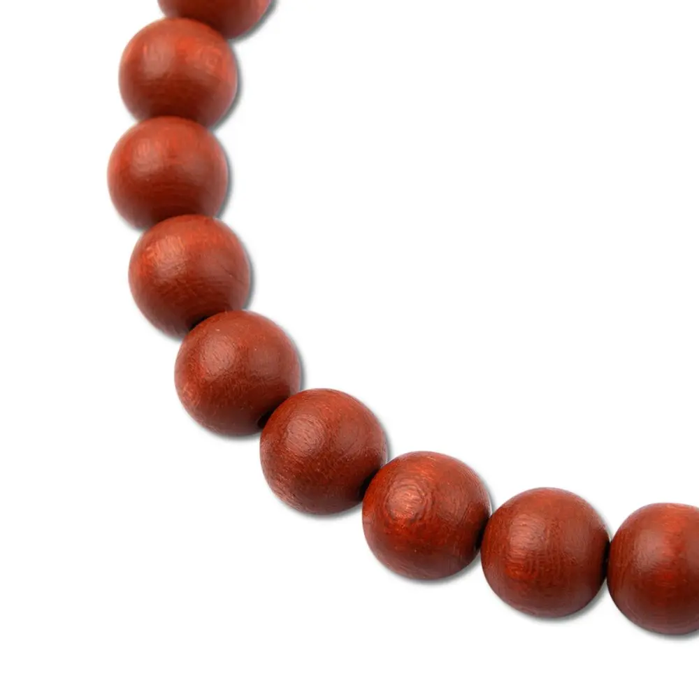 Manumi české dřevěné korálky 12 mm cihlové -