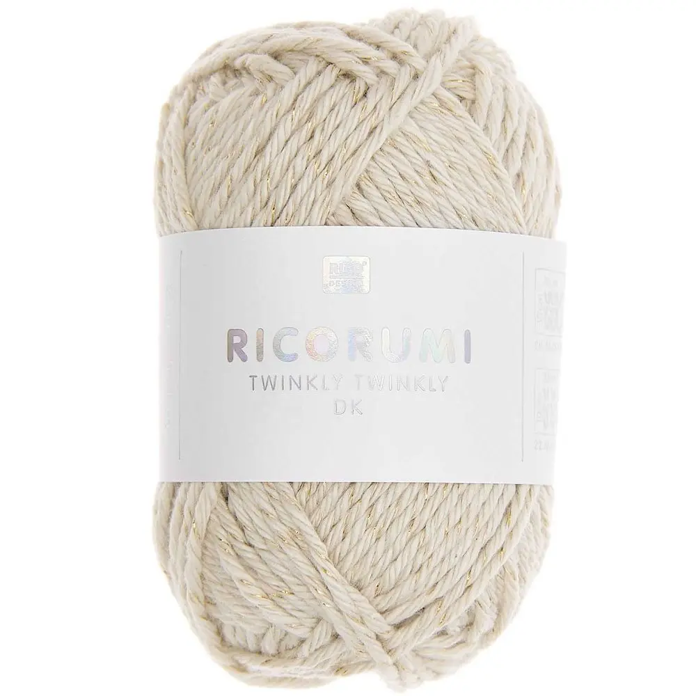 Rico Design Háčkovací příze Ricorumi Twinkly Twinkly odstín 003 krémová - 1 ks