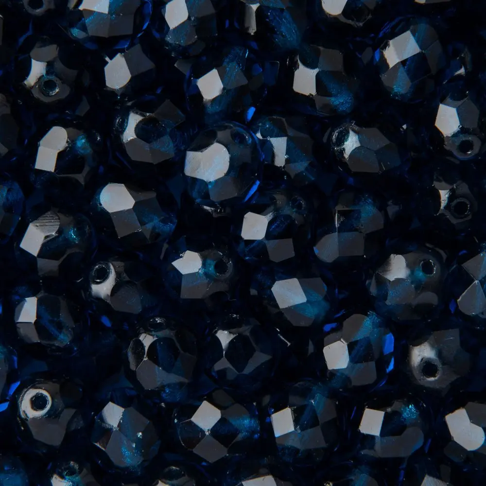 Manumi české broušené korálky 8 mm Capri Blue - 110 ks