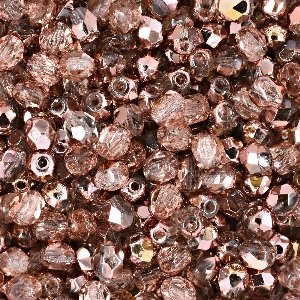 Manumi české broušené korálky 4 mm Apollo Gold - 45 ks