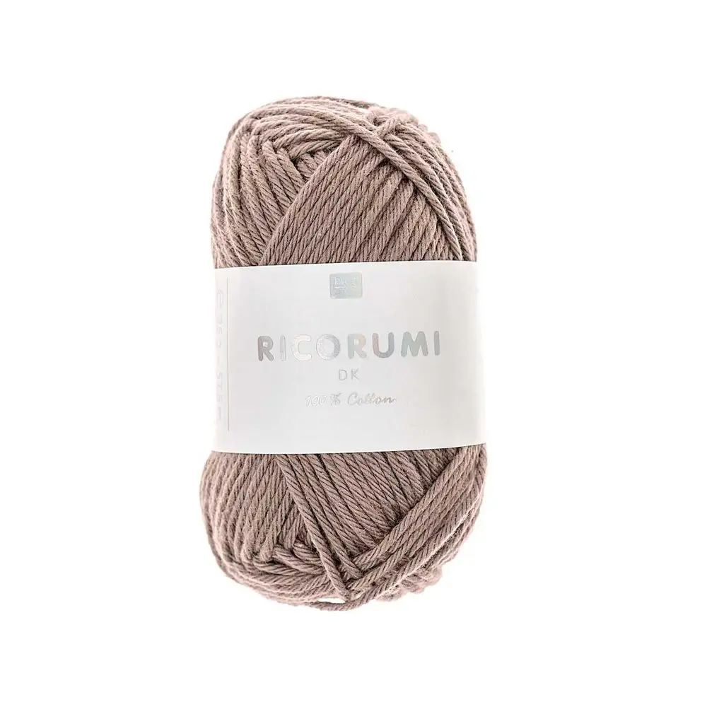 Rico Design Bavlněná háčkovací příze Ricorumi dk odstín 073 pastelově hnědá - 1 ks