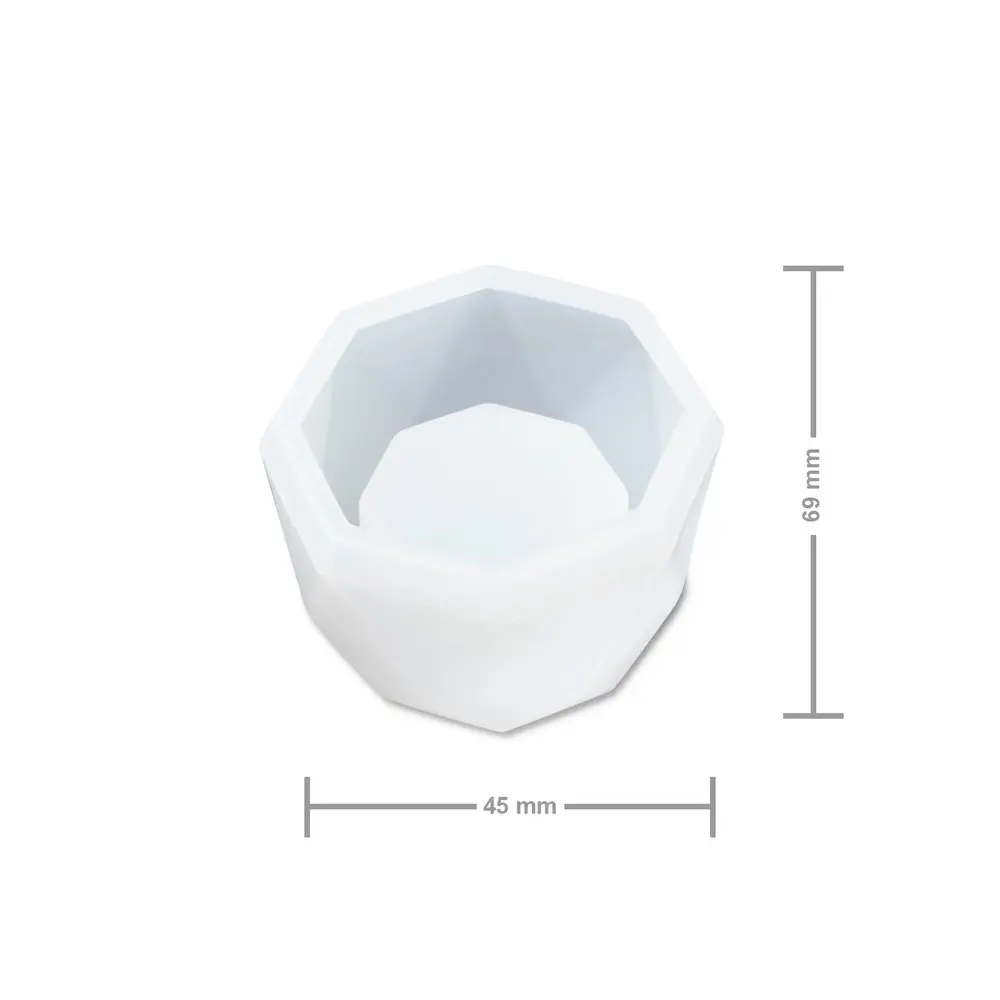 Manumi Silikonová forma na odlévání křišťálové pryskyřice oktagon dóza 69x45mm -