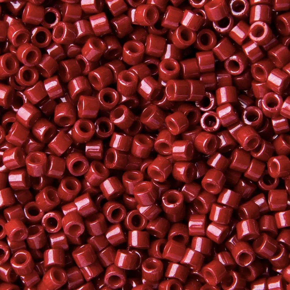 Miyuki Rokajlové korálky - Miyuki Delica 11/0 (DB-654) Dyed Opaque Cranberry - 15 g