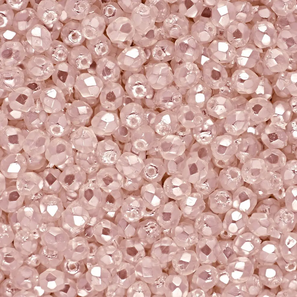 Manumi české broušené korálky 3 mm Luster Rosaline -