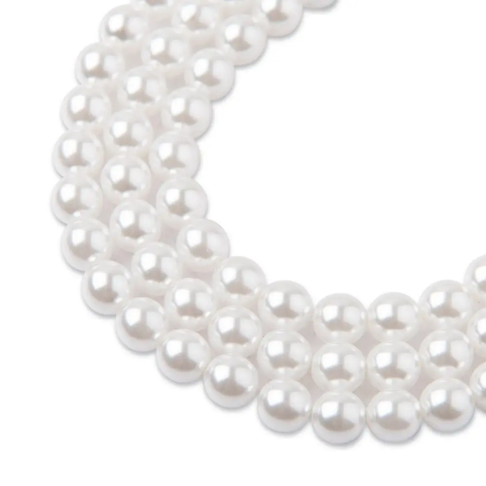 Manumi české voskové perle 6 mm bílé - 30 ks