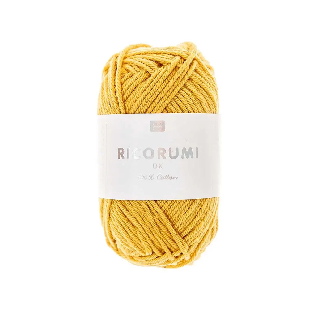 Rico Design Bavlněná háčkovací příze Ricorumi dk odstín 063 šafránová - 1 ks