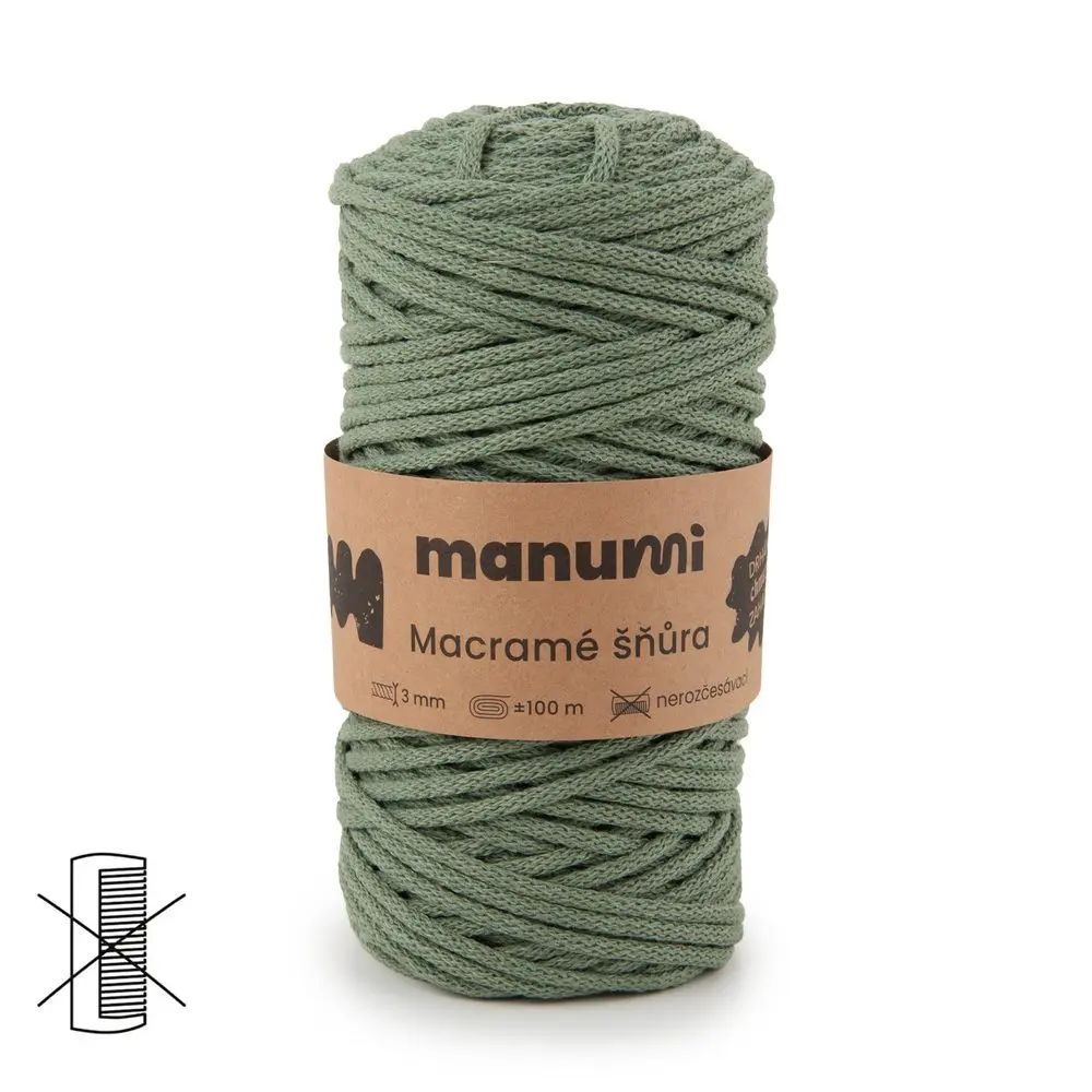Manumi Macramé šňůra 3mm šalvějová - 1 ks